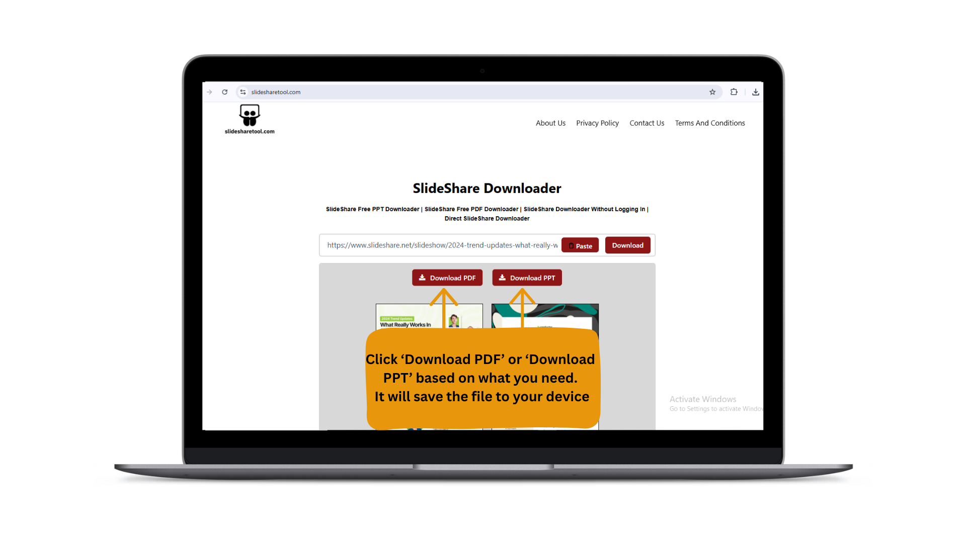Use Slideshare Downloader to save slides as PDF or PPT to your device.